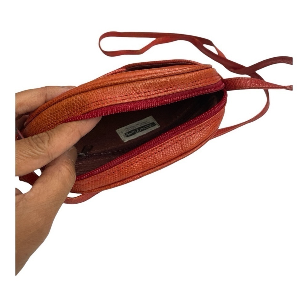 DeNura Vintage small Red Crossbody leather bag - Picture 6 of 11